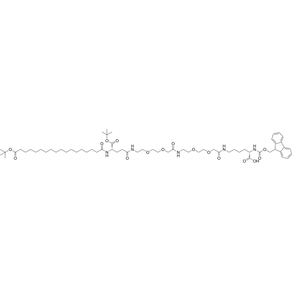 Fmoc-L-Lys[Oct-(OtBu)-Glu-(OtBu)-AEEA-AEEA]-OH 1662688-20-1